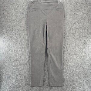 Chicos Pants Womens 0.5 US 6 Short Gray Perfect Stretch Skinny Pull On Pockets